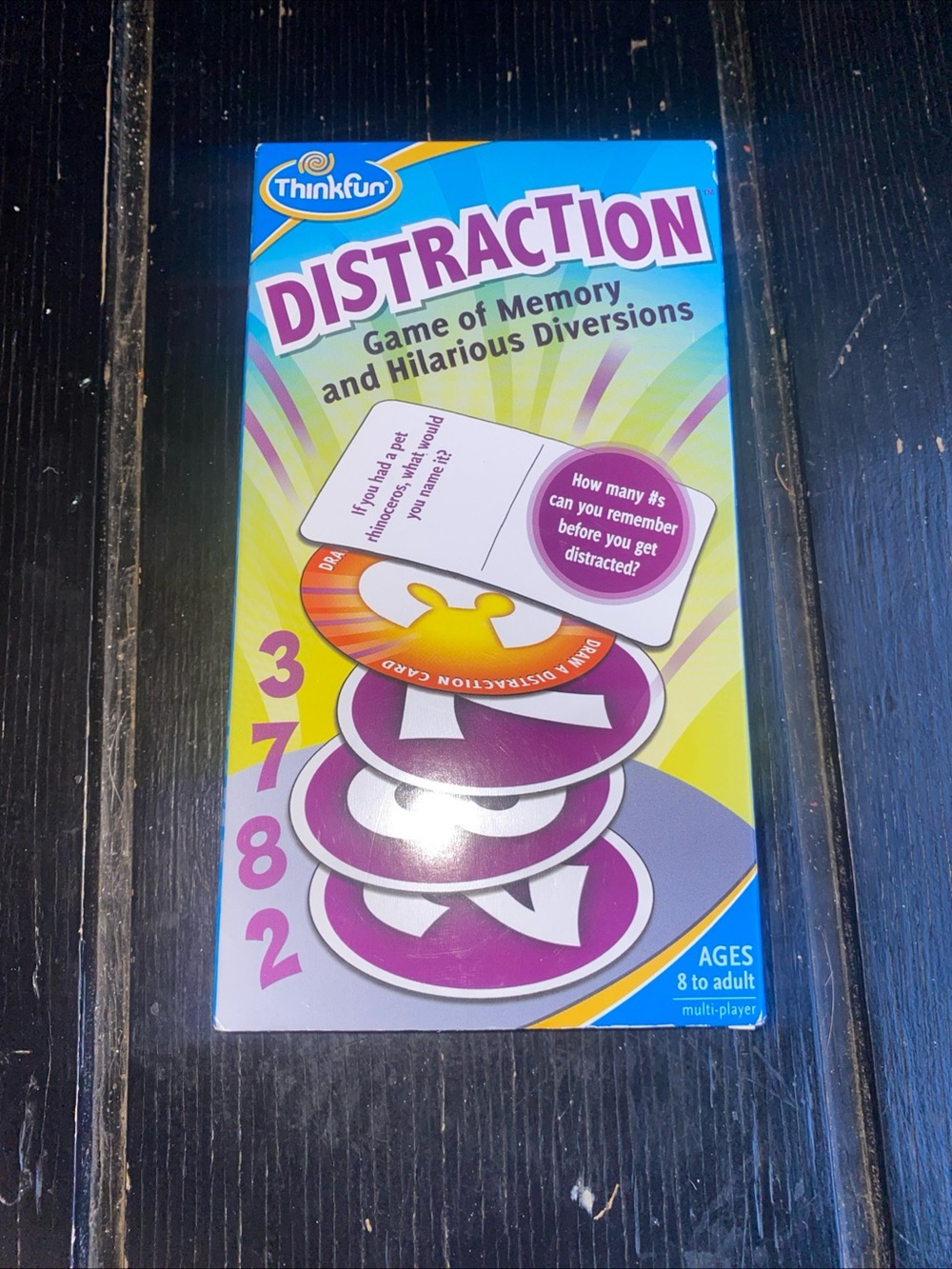Think! Distraction Card Game - Purple and Yellow Box